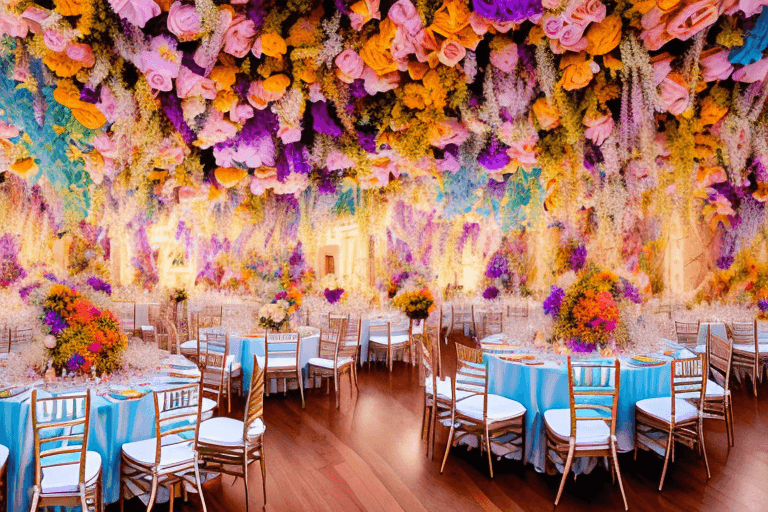 Stunning Wedding Atmosphere with Flowers